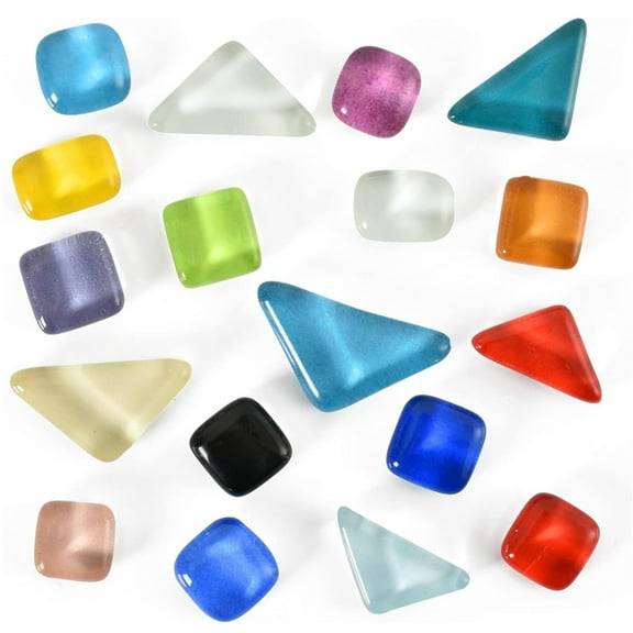 TGY 20 Pcs Multiple Shapes Refrigerator Magnets,Small Colorful Glass Fridge Magnets,Cute Mosaic Decorative Magnets,Irregular Resin Magnets,for Whiteboard Locker Message Sticky Note