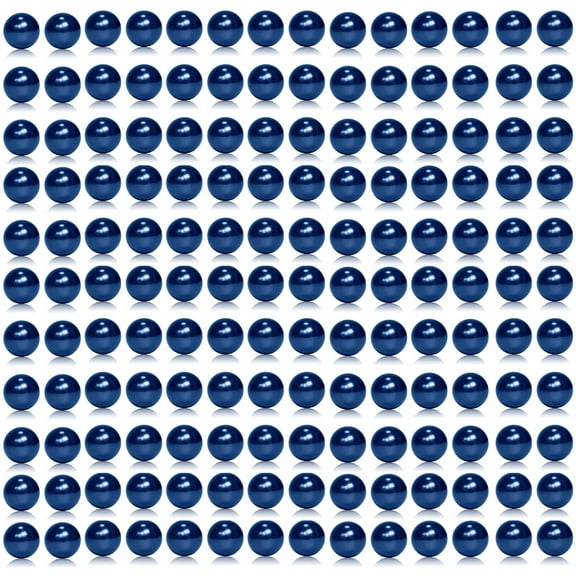 TGY 600 Pcs 0.31in No Hole Polish Pearl Beads for Centerpieces Vases,Navy Blue Pearl Beads Decorative Vase Fillers,No Hole Decorative Pearls for Vases, Table Scatters, Wedding Party Decor