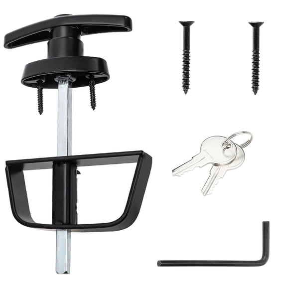 TGY Shed Door Lock Latch,Shed Door T Handle Lock,5-1/2" Stem T-Handle Lock Kit with 2 Keys for Storage Barn, Chicken Coops, Camper, Easy to Install