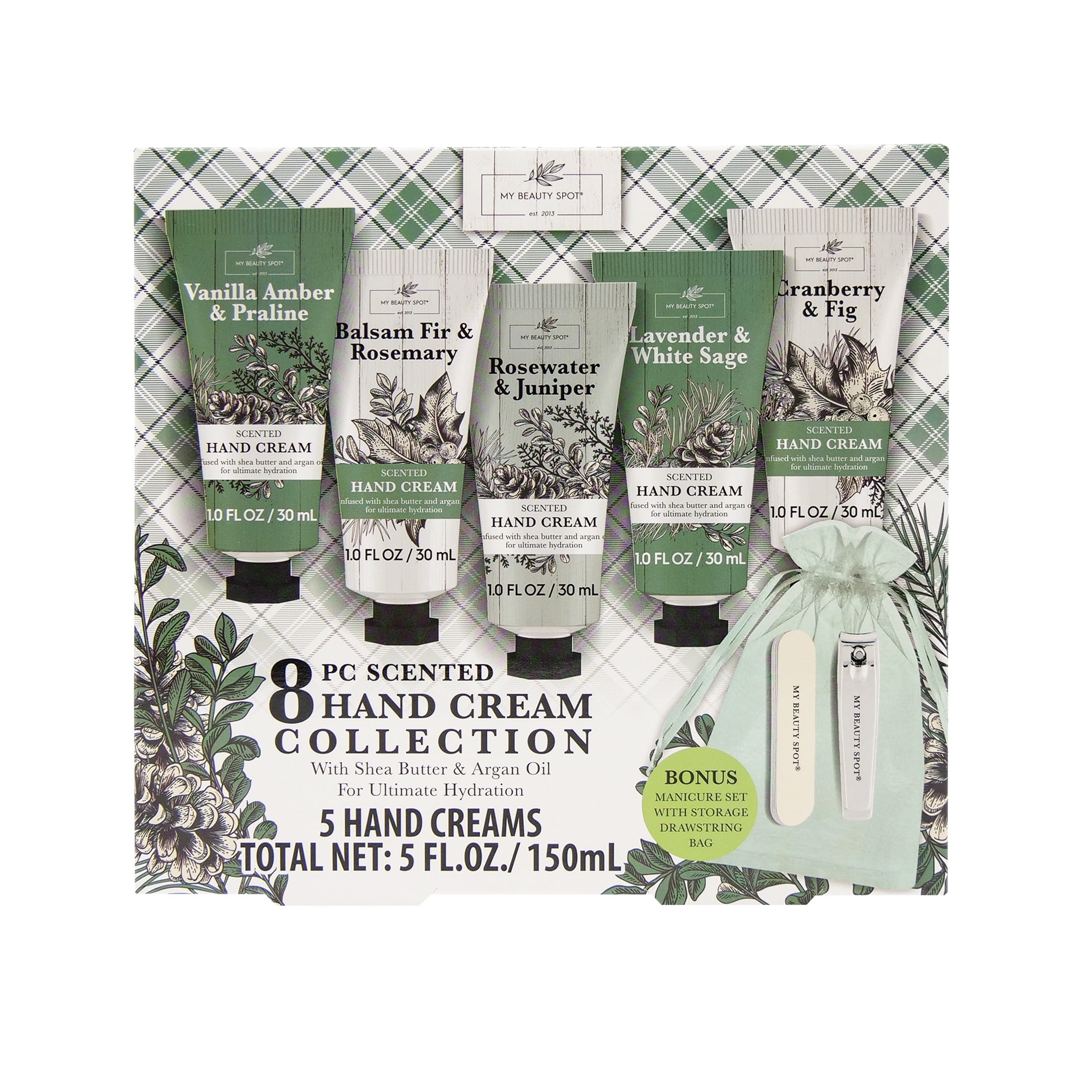 Tuscan Hills Scented Hand Cream Collection, Assorted Fragrances, 1 fl oz, 8 Piece