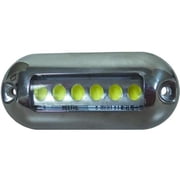 TH Marine Aqua Bright LED Underwater Light with 316 Stainless Steel Bezel, Blue
