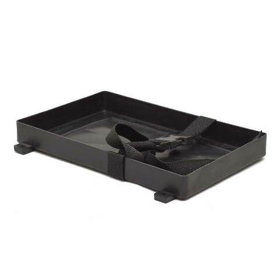 TH Marine Boat Battery Tray BH24P | W/ Straps Matte Black Plastic