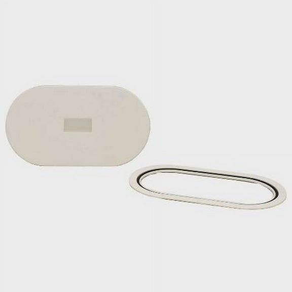 TH Marine Boat Oval Deck Plate DPoval-6D-2 | 14 1/8 x 7 1/4 Inch Plastic