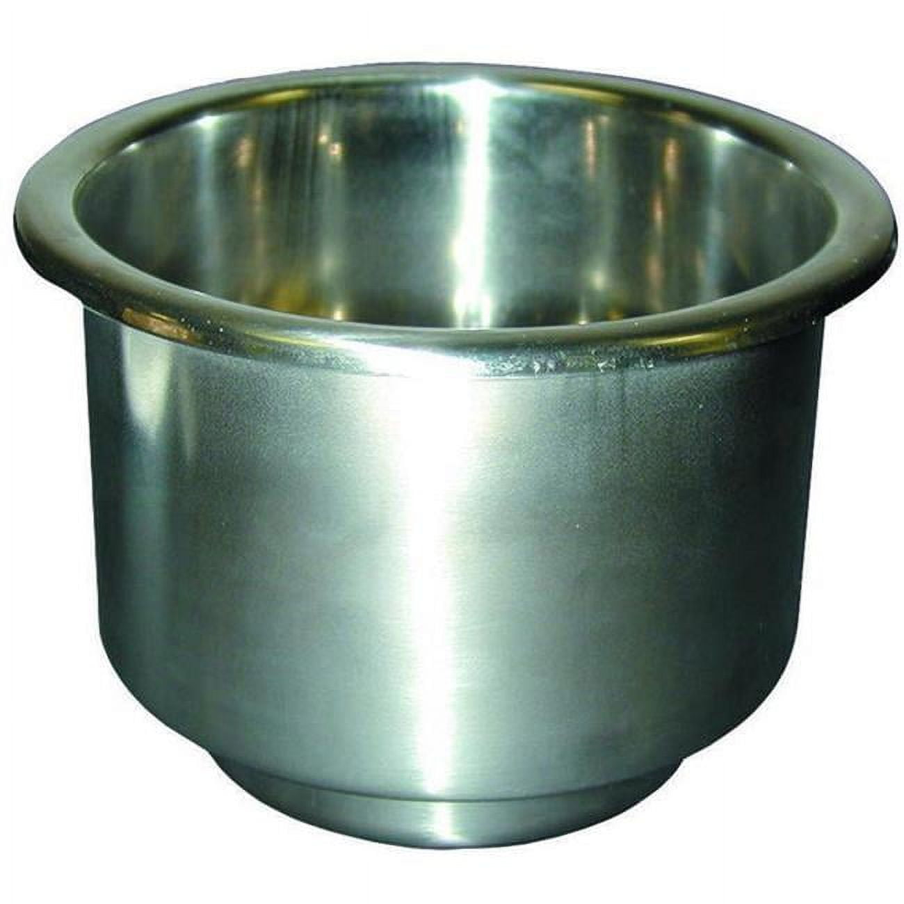 Stainless Steel Boat Side-Mount Cup Holder with Rubber Insert