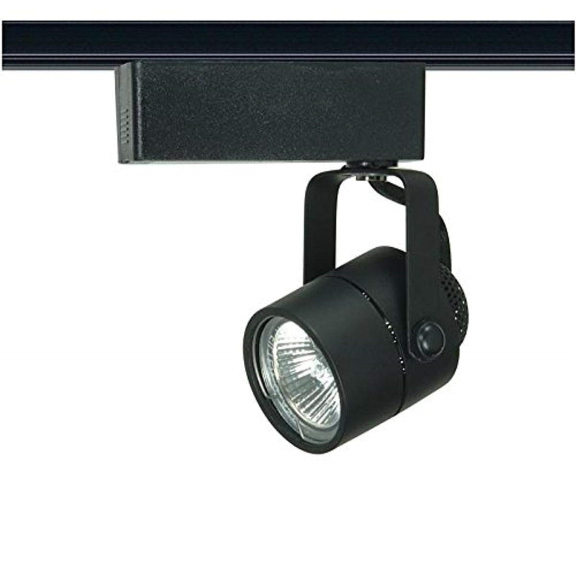 Compact Black Metal Adjustable Track Lighting Head