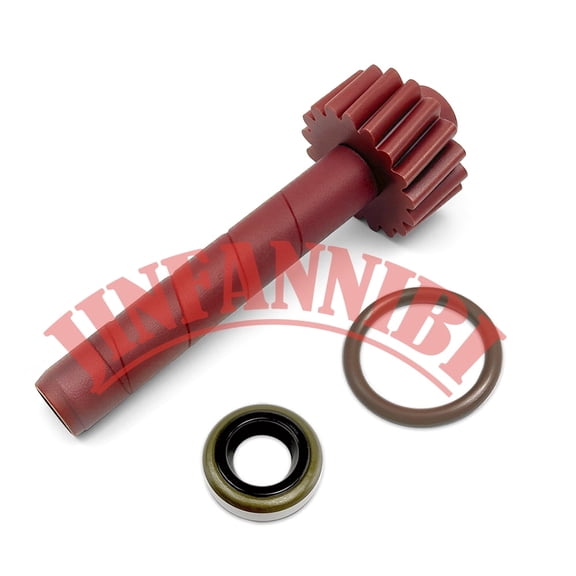 TH350 21 Tooth Speedometer Drive Gear with Housing Seal, Turbo 350 (GM TH350) Speedo Gear Replacement - Red