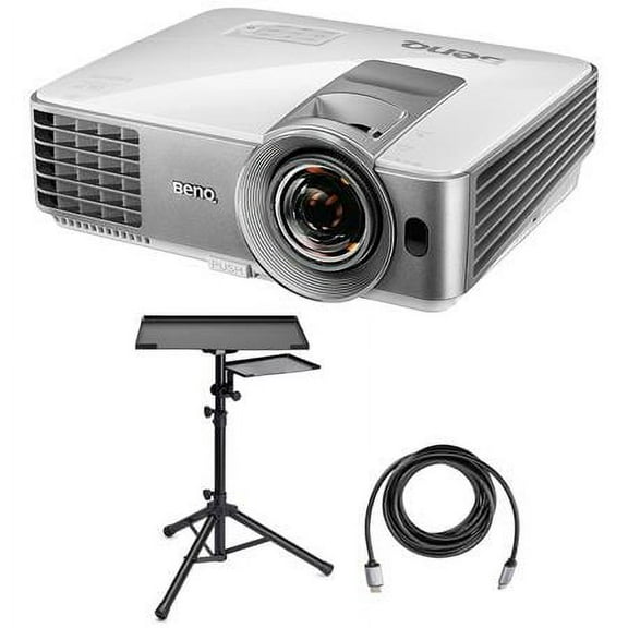 TH575 Full HD DLP Home Theater Gaming Projector Bundle with Laptop Stand and Accessory Tray, HDMI 2.0 Cable