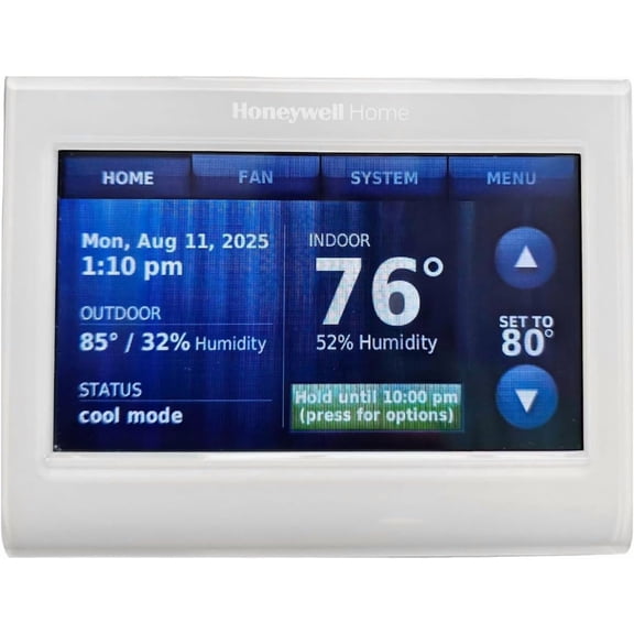 TH9320WF5003 Wi-Fi 9000 Color Touch Screen Programmable Thermostat, 3.5 x 4.5 Inch, White, 'Requires C Wire"