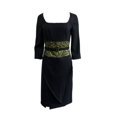 thumbnail image 1 of THAHA Women's 3/4 Sleeve Belt Dress IT 42 Black, 1 of 2