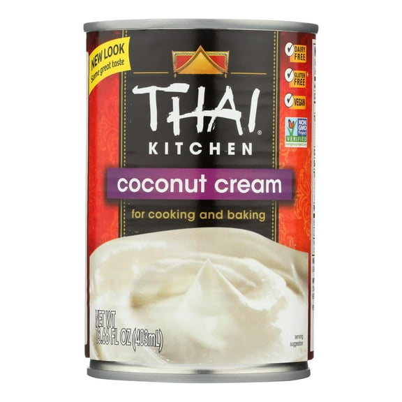 THAI KITCHEN - Non - GMO Coconut Cream for Cooking and Baking - 13.66 Oz, Case of 6