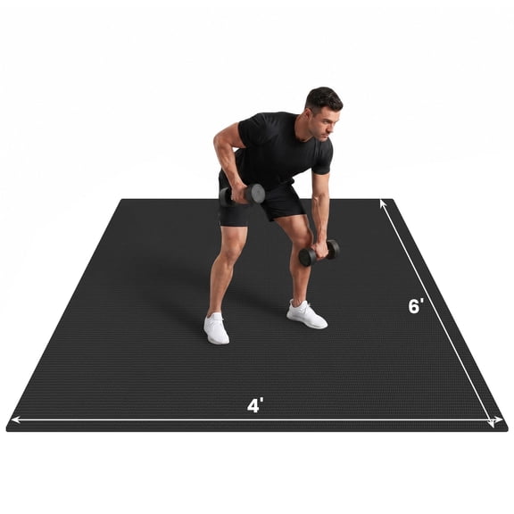THAILE Extra Large Exercise Mat,6*4' Extra Thick Workout Mats for Home Gym Flooring, Non-Slip, Ultra Durable, High-Density Gym Mat for Cardio,Yoga, Jump Rope, MMA, Weights