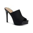 thumbnail image 1 of THALIA SODI Womens Black 1" Platform Lug Sole Cindie Round Toe Stiletto Slip On Heeled Sandal 7.5 M, 1 of 4