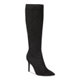 thumbnail image 1 of THALIA SODI Womens Black Stretch Gore V-Notch Cushioned Comfort Rajel Pointed Toe Stiletto Zip-Up Boots Shoes 9 M, 1 of 4
