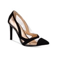 thumbnail image 1 of THALIA SODI Womens Black Translucent Panels Padded Nessy Pointed Toe Stiletto Slip On Pumps Shoes 9.5 M, 1 of 4