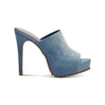 thumbnail image 1 of THALIA SODI Womens Blue 1" Platform Lug Sole Cindie Round Toe Stiletto Slip On Heeled Sandal 5.5 M, 1 of 4