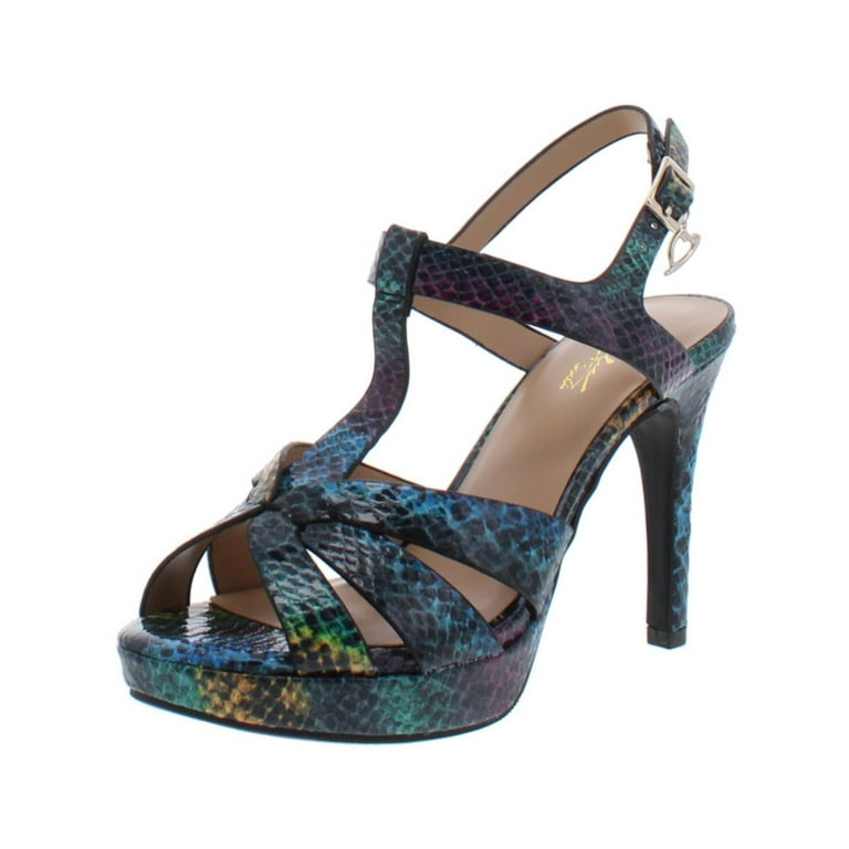 THALIA SODI Womens Green Rainbow Snake Metallic Heart Charm 1