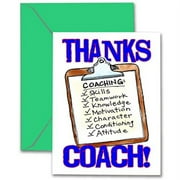 Play Strong 3-Pack Thanks Coach Clipboard Sports Powercards Greeting Cards