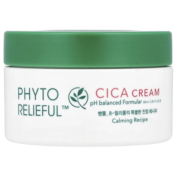 THANKYOU FARMER Phyto Relieful Cica Cream 80ml (2.81 Fl Oz ) - Centella Asiatica for Soothing, Moisturizer Face Cream
