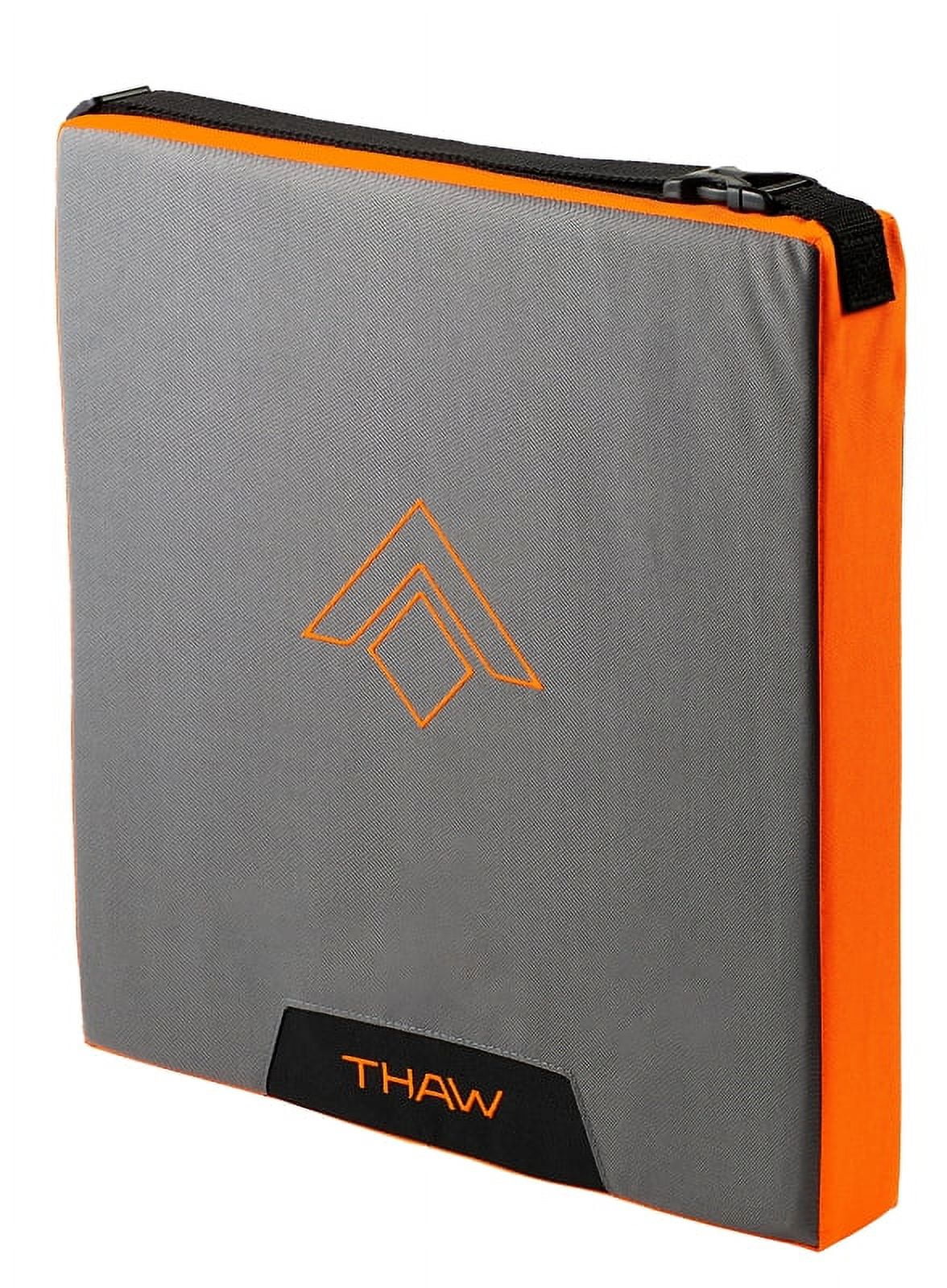Gray and Orange USB Rechargeable Heated Seat Pad
