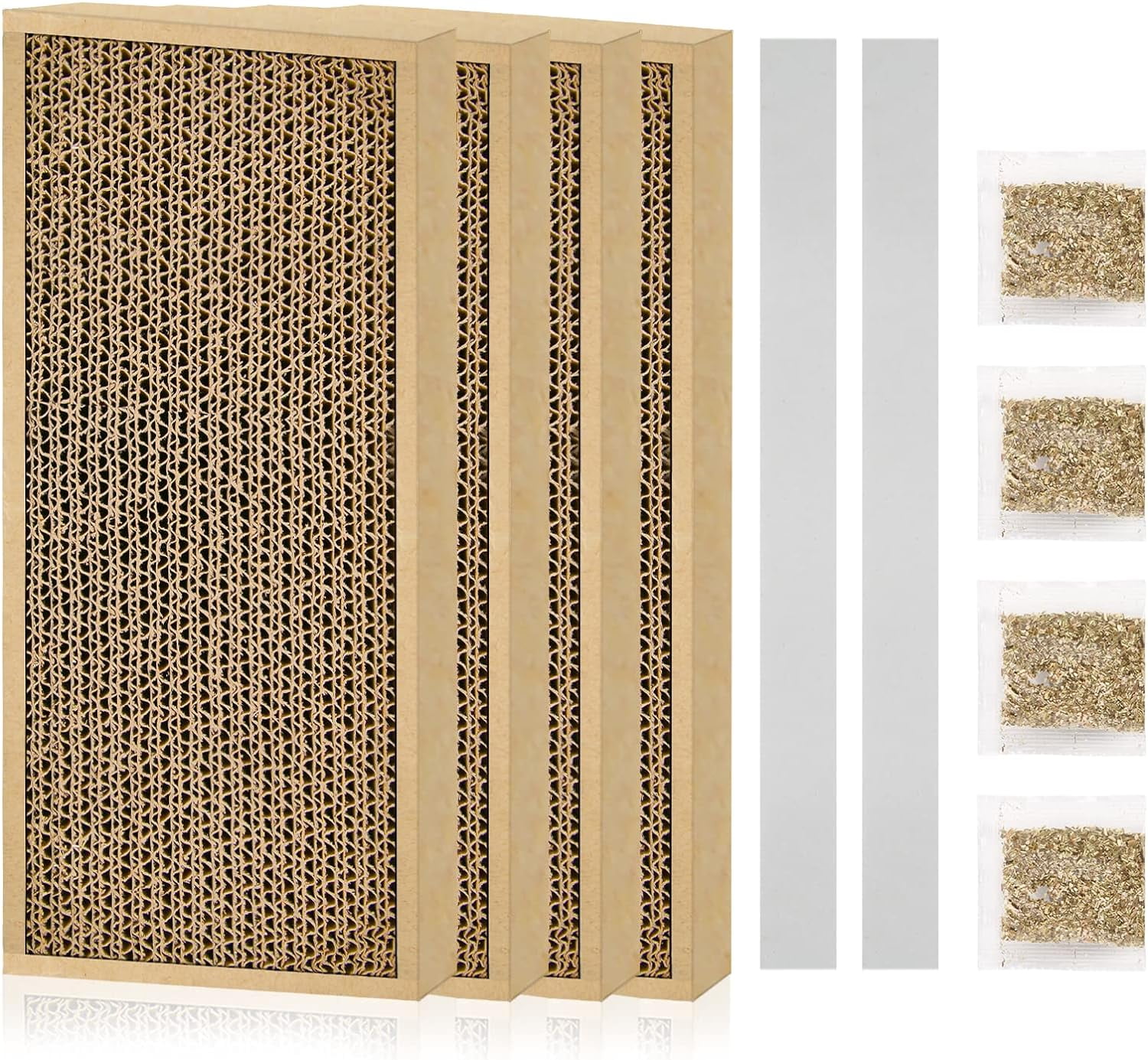 THBN HappyFreeSX Splicing Cat Scratch Pad: Cat Scratchers for Indoor Cats and Kitten, 2 Pack Cat Scratching Pad, Cat Scratcher Cardboard, Cat Scratching Pad, Premium Scratch from Cats, Double-Sided D
