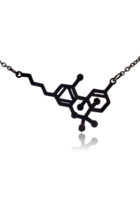 THC Marijuana Molecule Necklace | Clayton Jewelry Labs