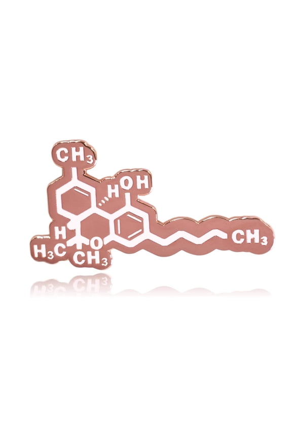 THC Molecule Marijuana Pin | Clayton Jewelry Labs