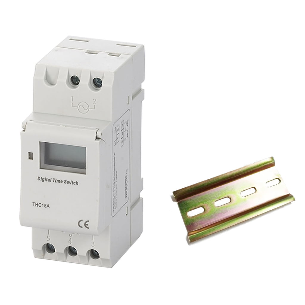 THC15A Timer Relay DC48V/12V/24V/110V/220V Programmable Digital Time Relay Timer Switch Din Rail