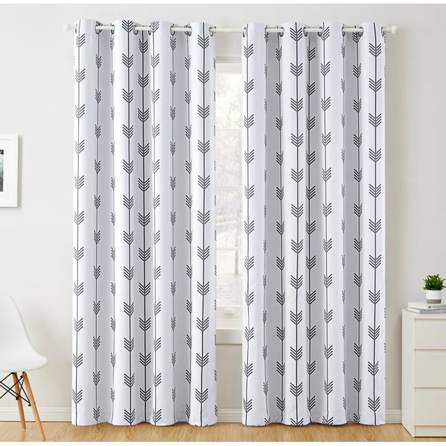 THD Arrow Print Thermal Room Darkening Blackout Energy Efficient Window ...