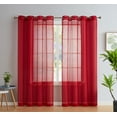 thumbnail image 1 of THD Basics 2 Piece Semi Sheer Voile Window Curtain Drapes Grommet Top Panels for Bedroom, Living Room & Kids Room - Set of 2 panels, 1 of 6