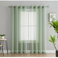thumbnail image 1 of THD Basics 2 Piece Semi Sheer Voile Window Curtain Drapes Grommet Top Panels for Bedroom, Living Room & Kids Room - Set of 2 panels, 1 of 6