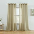 thumbnail image 1 of THD Basics 2 Piece Semi Sheer Voile Window Curtain Drapes Grommet Top Panels for Bedroom, Living Room & Kids Room - Set of 2 panels, 1 of 5