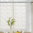 thumbnail image 1 of THD Bella Floral Sheer Rod Pocket Kitchen Cafe Tier Panels 28 inches wide per panel - Set of 2, 1 of 6