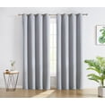 thumbnail image 1 of THD Cambridge Grey Blackout Curtains 84 Inches Long - Room Darkening Curtains, Grey Curtains for Bedroom, Thermal Insulated Window Curtain Grommet Panels, Set of 2 (52 W x 84 L, Light Grey), 1 of 8