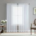 thumbnail image 1 of THD Essentials Sheer Voile Window Treatment Rod Pocket Curtain Panels - Pair, 1 of 70