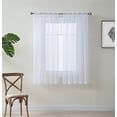 thumbnail image 1 of THD Serenity Sheer Voile Window Treatment Rod Pocket Curtain Panels - Curtains for Living Room - Set of 2 (White, 54 W x 63 L), 1 of 6