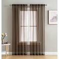 thumbnail image 1 of THD Serenity Sheer Voile Window Treatment Rod Pocket Curtain Panels - Light Filtering Curtains for Living Room - Set of 4, 1 of 6
