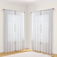 thumbnail image 1 of THD Essentials Sheer Voile Window Treatment Rod Pocket Curtain Panels - Set of 4, 1 of 8