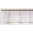 thumbnail image 1 of THD Francine Embroidered Sheer Voile Window Curtain Rod Pocket Valance - 54 W x 18 L - Single Valance, 1 of 34