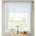 thumbnail image 1 of THD Francine Embroidered Sheer Voile Window Curtain Rod Pocket Valance - 54 W x 18 L - Single Valance, 1 of 34
