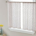 thumbnail image 1 of THD Francine Embroidered Sheer Voile Window Curtain Short Rod Pocket Tiers, Set of 2, 1 of 34