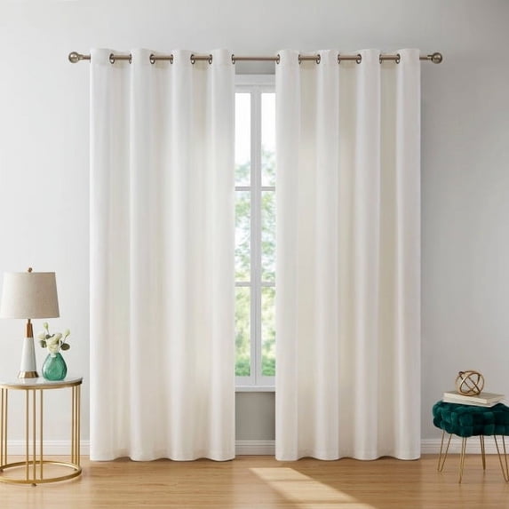 THD Grace Velvet Premium Soft Grommet Window Treatment Curtain Drapery Panels - Set of 2 Panels