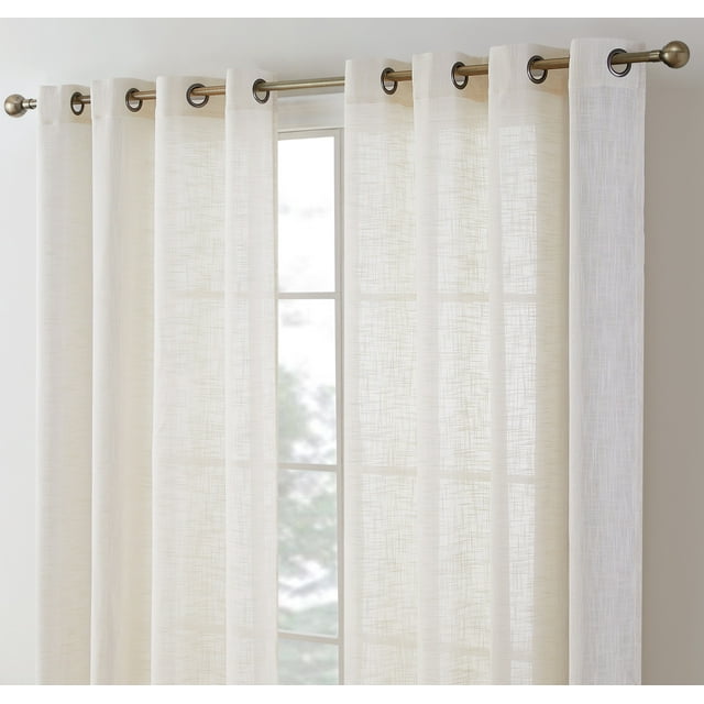 THD Harley Faux Linen Textured Semi Sheer Sun Light Filtering Window ...