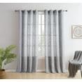 thumbnail image 1 of THD Harley Faux Linen Textured Semi Sheer Sun Light Filtering Window Grommet Curtain Panels, Set of 2 Panels, 1 of 7