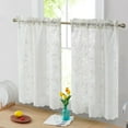 thumbnail image 1 of THD Jayce Lace Sheer Kitchen Curtain Valance Topper - Rod Pocket - 54 W x 18 L, 1 of 32