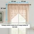 thumbnail image 1 of THD Joelle Floral Rod Pocket Lace Short Cafe Swags for Small Windows - 28 x 36 Inch Length (Blush Pink Swags, Set of 2), 1 of 4