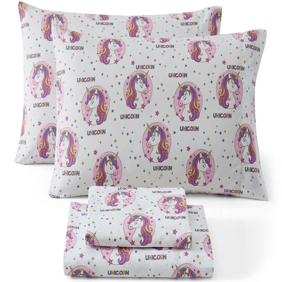 THD Kids Printed Kids Bed Sheets - Multi Piece - Patterned Bed Sheet Set - Wrinkle Resistant & Ultra Soft - Fits Mattresses up to 15 Inches Deep