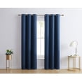 thumbnail image 1 of THD Lawrence 100% Blackout Thermal Grommet Window Curtain Panels for Bedroom and Living Room - Total Privacy and Energy Efficiency - Set of 2, 1 of 4