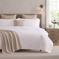thumbnail image 1 of THD Loren - 3 Piece Full Queen Size Quilt Set, Lightweight Queen Bedspread Coverlet Set (Full/Queen, White), 1 of 8