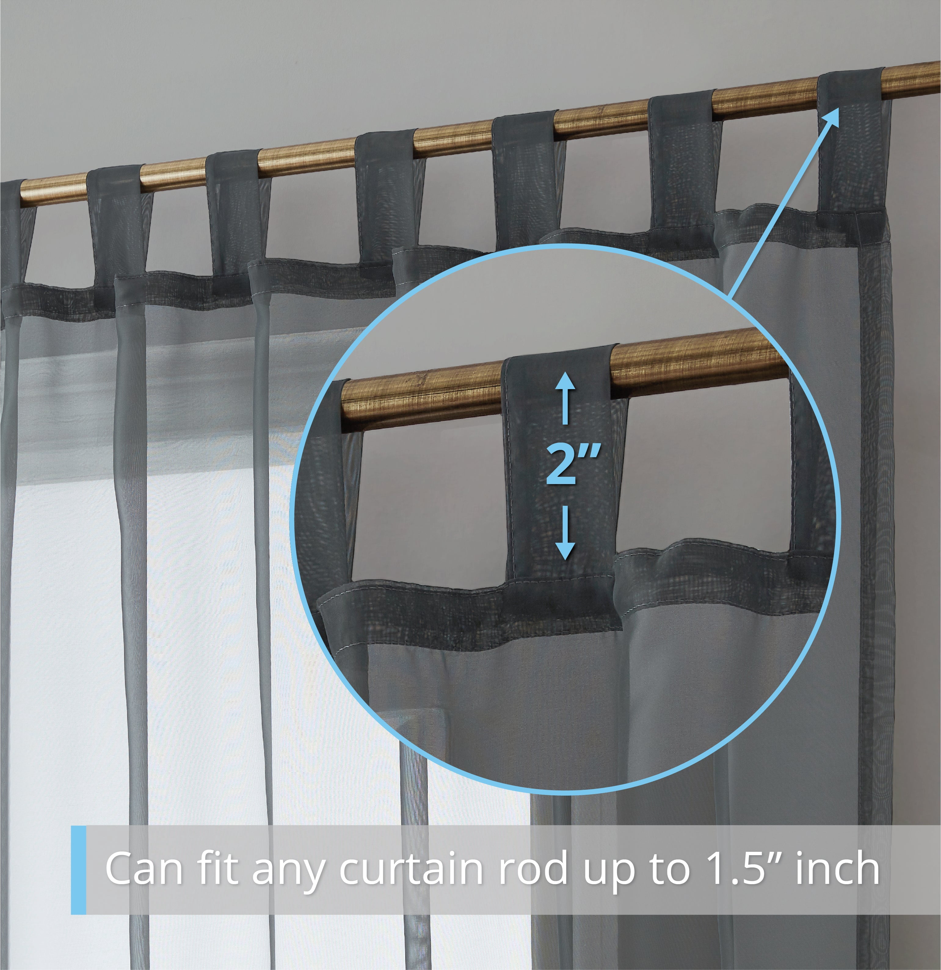 THD Marni Sheer Voile Tab Top Window Curtain Panels for Living room — free download