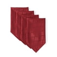 thumbnail image 1 of THD Monie Burgundy Square Napkins, Elegant Jacquard Fabric Dining Napkins, Advanced Water Resistance, Geometric Lattice Pattern - Burgundy (Set of 4, 20 x 20 inch), 1 of 5